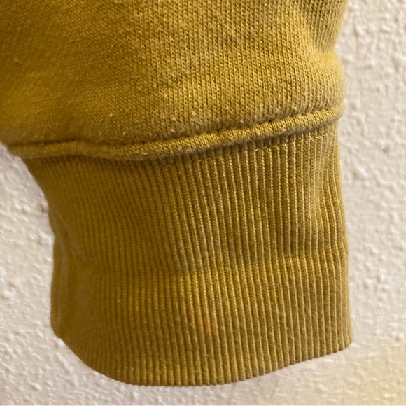 EDDIE BAUER mustard heavy hooded sweatshirt, size M - Picture 4 of 7